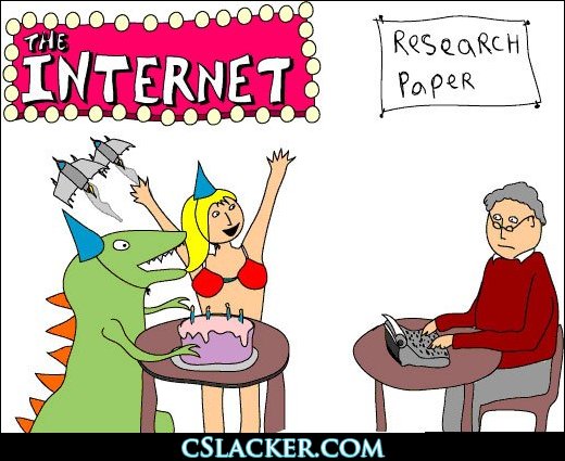 the internet vs paper research