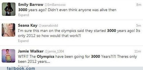 Comments about Olympics was existed 3000 years ago