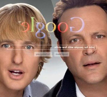 Google engine with Owen Wilson on the background