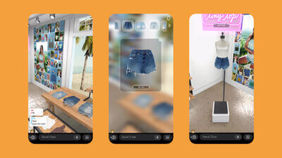 Snapchat shopping AR lens