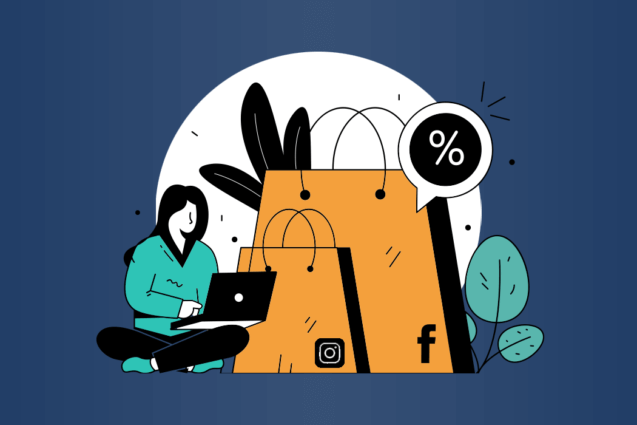 Instagram & Facebook Shops Illustration