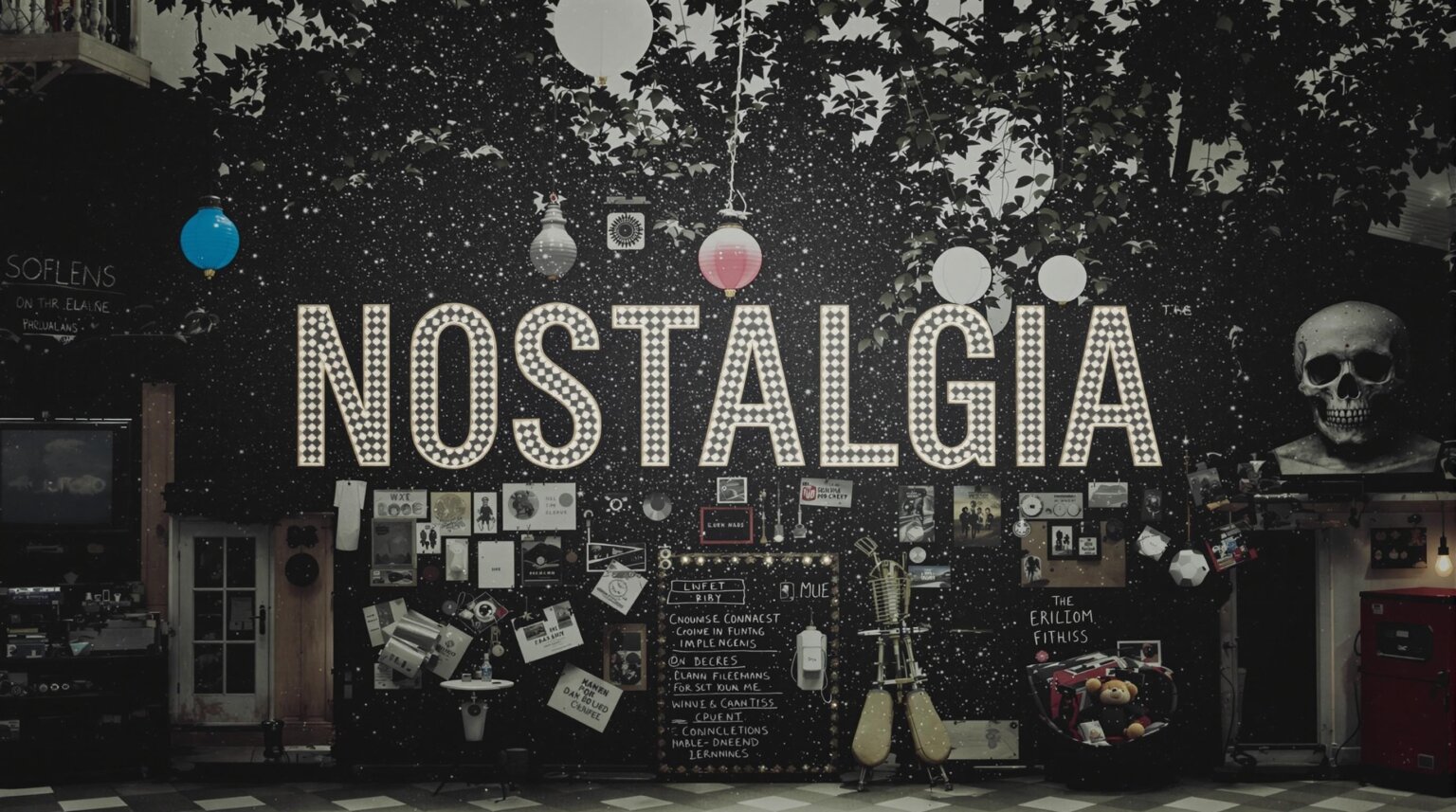 An image that conveys the theme of nostalgia, showing the best of classics and evoking fond memories