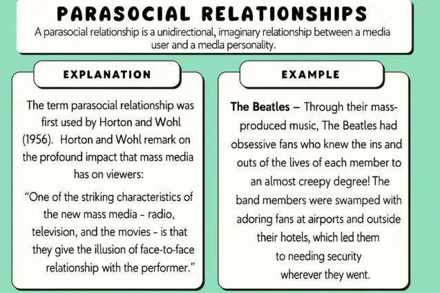 example of a parasocial relationship between a media user and media personality